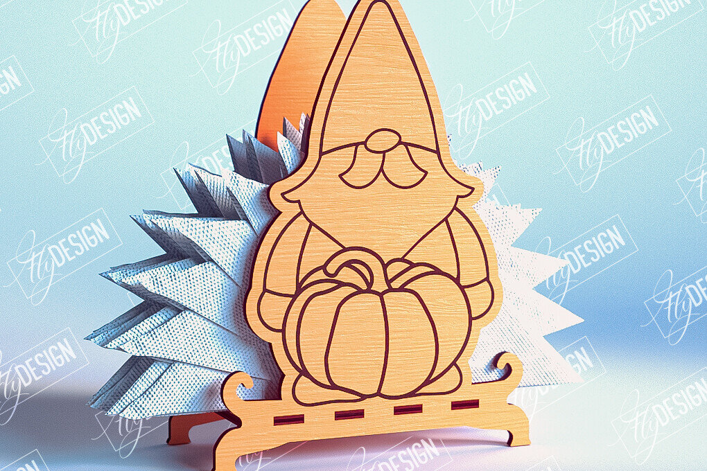 Σετ των 2 Intra απο ξύλο plywood 3mm-4mm πάχος – Θήκη χαρτοπετσέτας για την ημέρα των ευχαριστιών | Αρχείο CNC Δίασταση  20x20 cm INTRAFABR-103787963