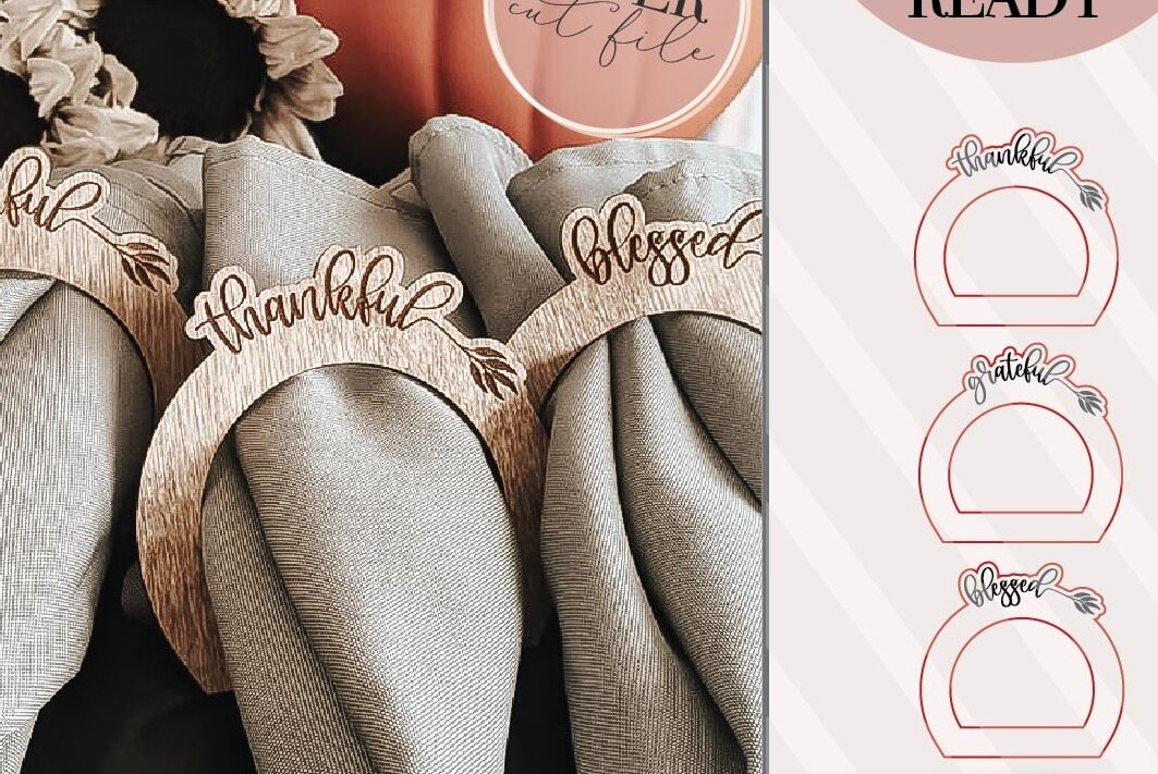 Σετ των 2 Intra απο ξύλο plywood 3mm-4mm πάχος – Δαχτυλίδι χαρτοπετσέτας των ευχαριστιών Δίασταση  20x20 cm INTRAFABR-72640119