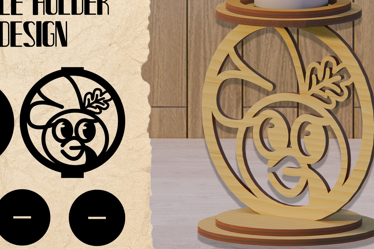 Σετ των 2 Intra απο ξύλο plywood 3mm-4mm πάχος – Ημέρα των Ευχαριστιών.  Κηροπήγιο. Δίασταση  20x20 cm INTRAFABR-79198933