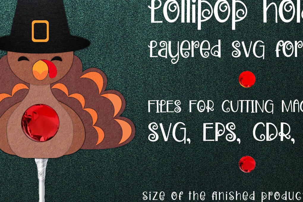 Σετ των 2 Intra απο ξύλο plywood 3mm-4mm πάχος – Ημέρα των Ευχαριστιών Τουρκία Lollipop Holder Δίασταση  20x20 cm INTRAFABR-15203317