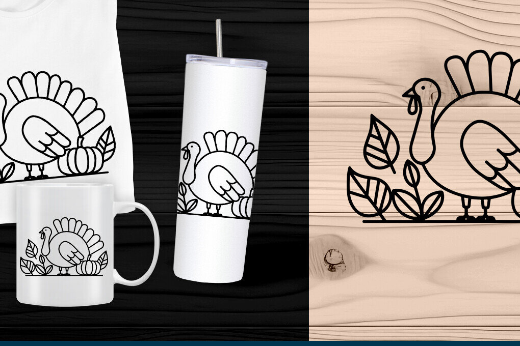 Σετ των 2 Intra απο ξύλο plywood 3mm-4mm πάχος – Κοπή λέιζερ Τουρκίας για την Ημέρα των Ευχαριστιών Δίασταση  20x20 cm INTRAFABR-107925713