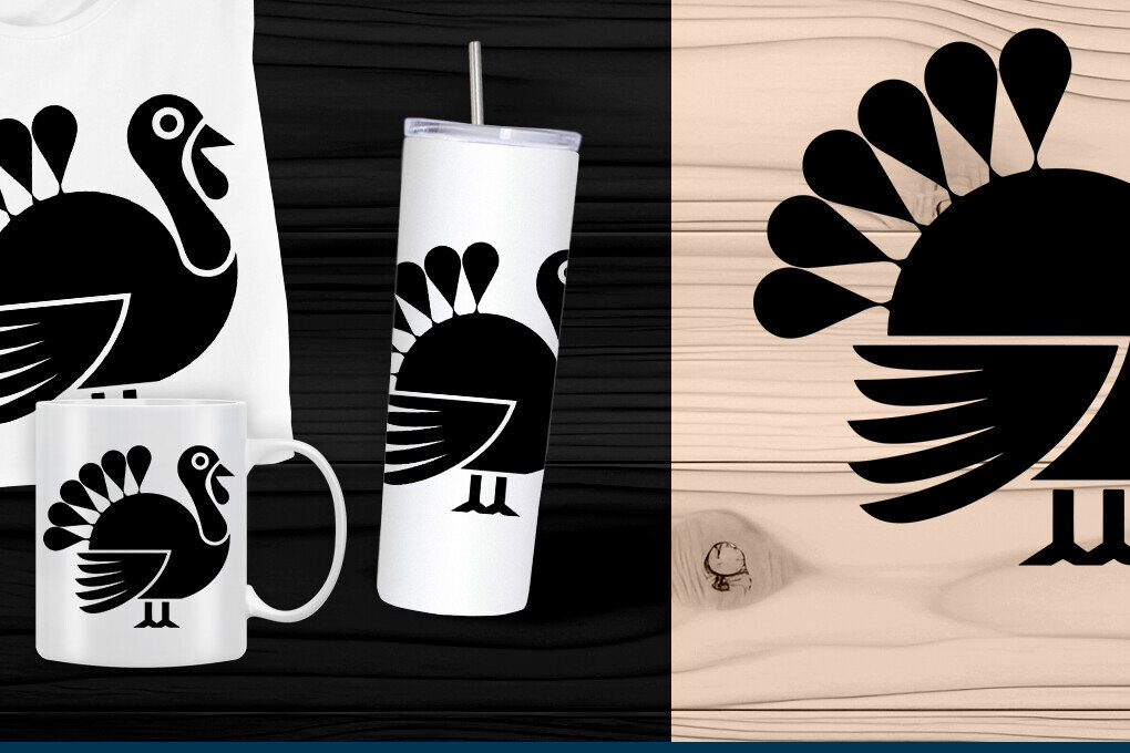 Σετ των 2 Intra απο ξύλο plywood 3mm-4mm πάχος – Κοπή λέιζερ Τουρκίας για την Ημέρα των Ευχαριστιών Δίασταση  20x20 cm INTRAFABR-107926014