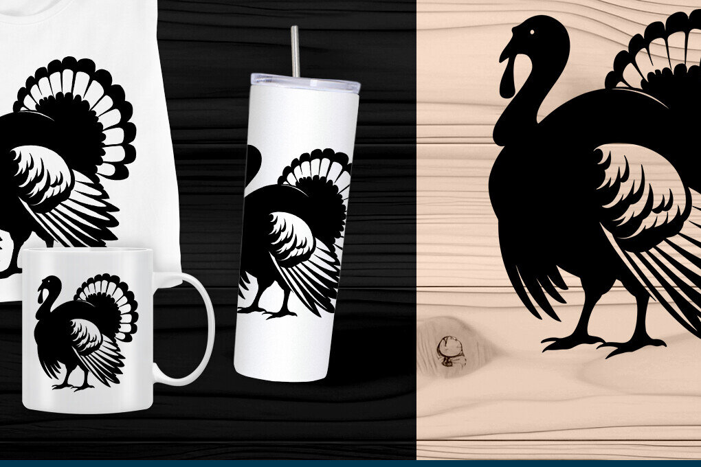 Σετ των 2 Intra απο ξύλο plywood 3mm-4mm πάχος – Κοπή λέιζερ Τουρκίας για την Ημέρα των Ευχαριστιών Δίασταση  20x20 cm INTRAFABR-107924078