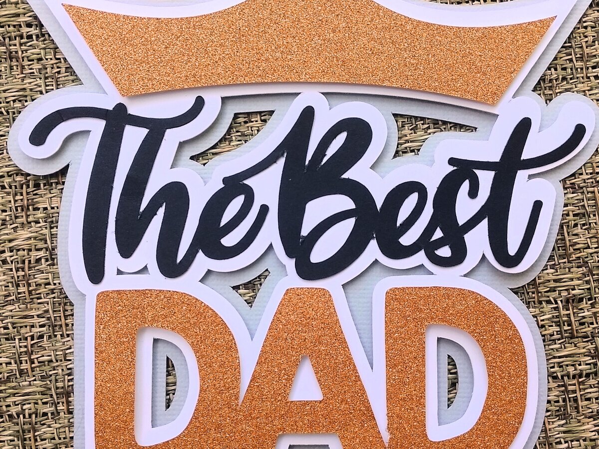 Σετ των 2 Intra απο ξύλο plywood 3mm-4mm πάχος – The Best Dad Topper Cake Topper Δίασταση  20x20 cm INTRAFABR-124402570