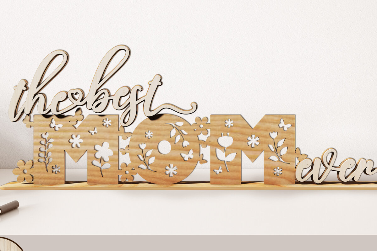 Σετ των 2 Intra απο ξύλο plywood 3mm-4mm πάχος – Το καλύτερο πρότυπο για τη μαμά ποτέ Δίασταση  20x20 cm INTRAFABR-65212804