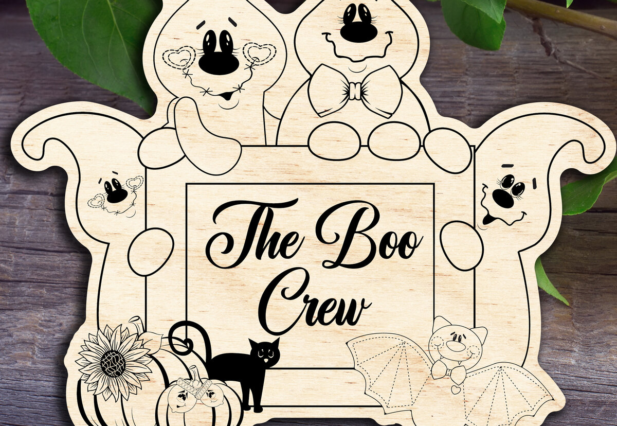 Σετ των 2 Intra απο ξύλο plywood 3mm-4mm πάχος – Το Boo Crew V2 Δίασταση  20x20 cm INTRAFABR-30295528