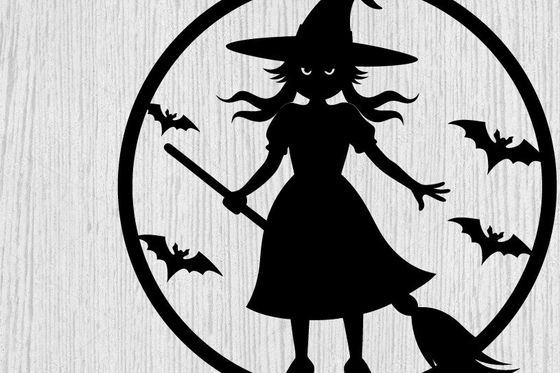 Intra απο ξύλο plywood 3mm-4mm πάχος – The Broomstick Metal Wall Art Laser File Δίασταση  40x30 cm INTRAFABR-102701570