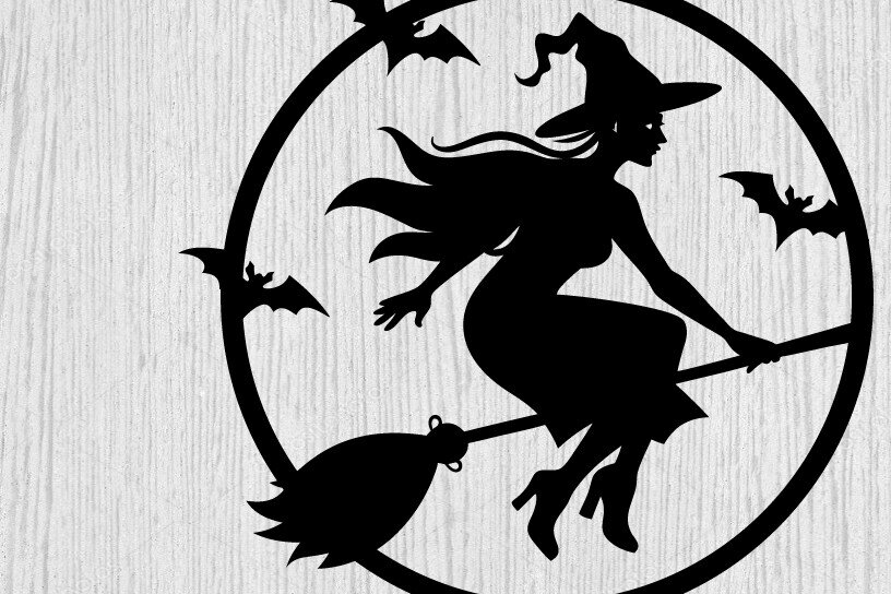 Intra απο ξύλο plywood 3mm-4mm πάχος – The Broomstick Metal Wall Art Laser File Δίασταση  40x30 cm INTRAFABR-102701645