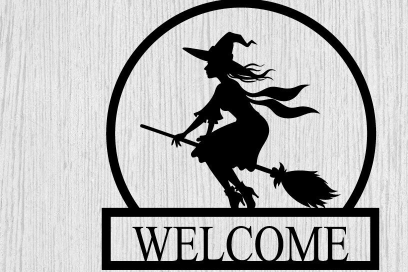 Intra απο ξύλο plywood 3mm-4mm πάχος – The Broomstick Metal Wall Art Laser File Δίασταση  40x30 cm INTRAFABR-102701760