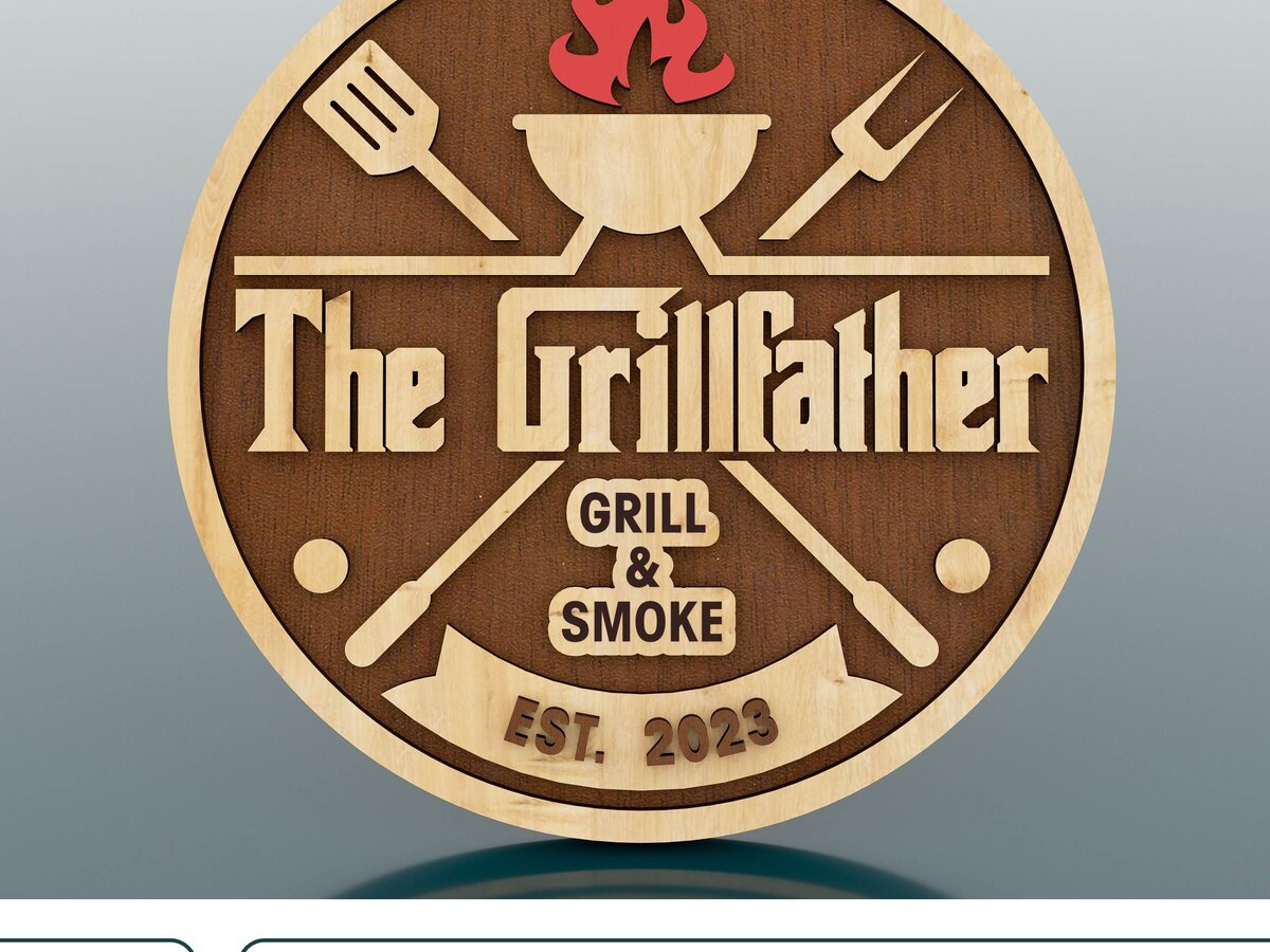 Intra απο ξύλο plywood 3mm-4mm πάχος – The Grillfather Sign Files Δίασταση  40x30 cm INTRAFABR-58876738