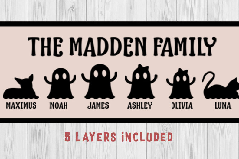 Σετ των 2 Intra απο ξύλο plywood 3mm-4mm πάχος – Σημάδι The Madden Family Δίασταση  20x20 cm INTRAFABR-76198880
