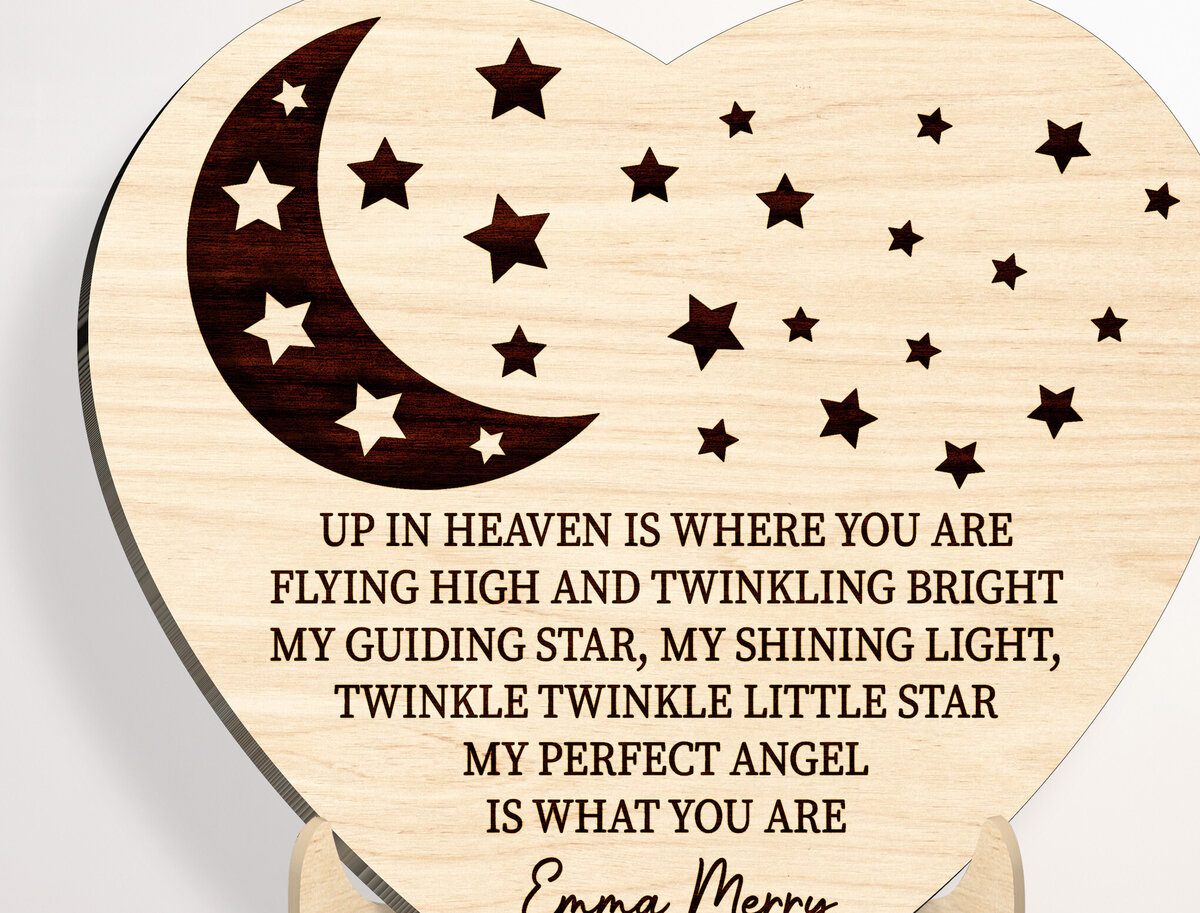 Σετ των 2 Intra απο ξύλο plywood 3mm-4mm πάχος – Η στιγμή που με άφησες Δίασταση  20x20 cm INTRAFABR-100247540