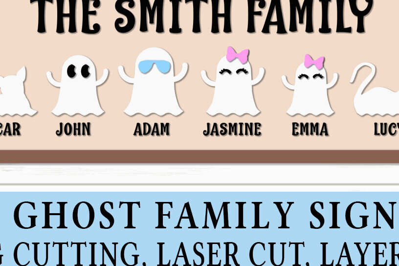 Intra απο ξύλο plywood 3mm-4mm πάχος – The Smith Family Family Ghost Sign Δίασταση  40x30 cm INTRAFABR-106475939