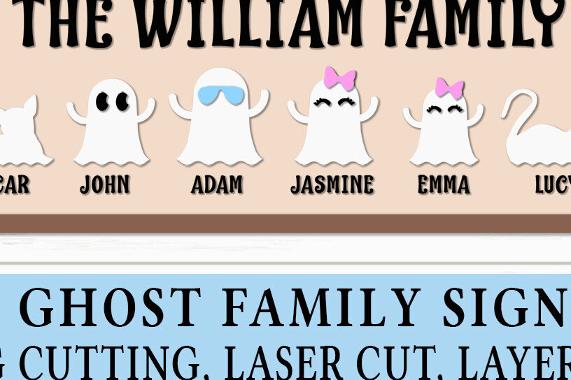 Σετ των 2 Intra απο ξύλο plywood 3mm-4mm πάχος – The William Family Family Ghost Sign Δίασταση  40x30 cm INTRAFABR-106476006