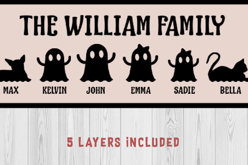 Σετ των 2 Intra απο ξύλο plywood 3mm-4mm πάχος – Το σημάδι της οικογένειας William Δίασταση  20x20 cm INTRAFABR-76199124