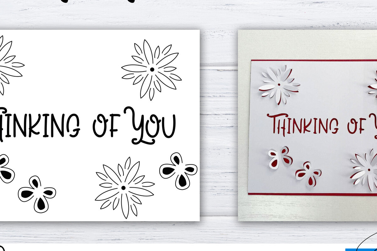 Σετ των 2 Intra απο ξύλο plywood 3mm-4mm πάχος – Σκέφτομαι You Pop Up Card Δίασταση  20x20 cm INTRAFABR-25964450