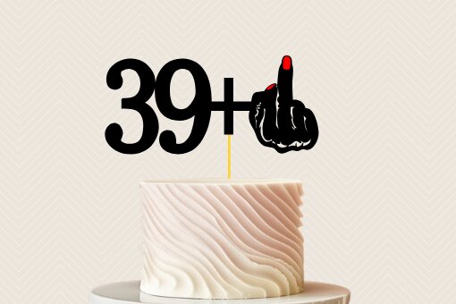 Σετ των 2 Intra απο ξύλο plywood 3mm-4mm πάχος – Thirty Nine Plus One Fortieth Cake Toppe Δίασταση  20x20 cm INTRAFABR-101848958