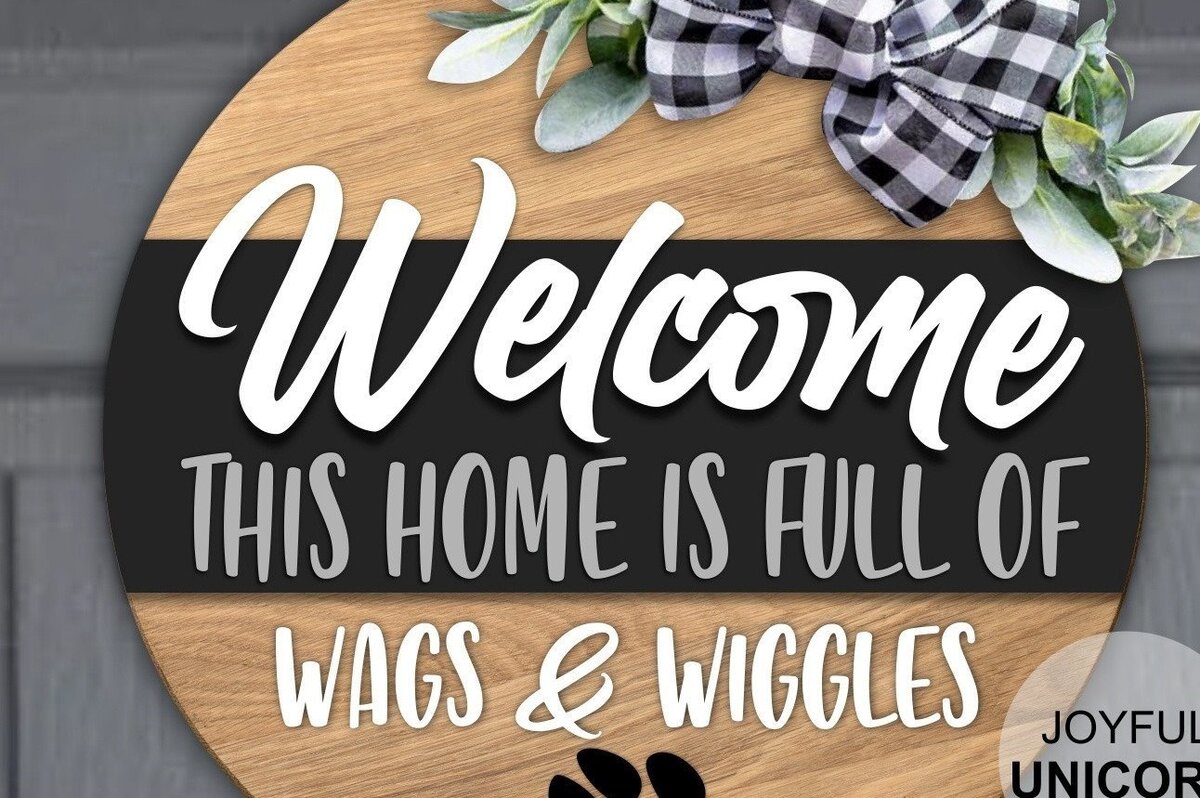 Σετ των 2 Intra απο ξύλο plywood 3mm-4mm πάχος – Αυτό το σπίτι είναι γεμάτο κουνήματα και κουνήματα Δίασταση  20x20 cm INTRAFABR-32841830