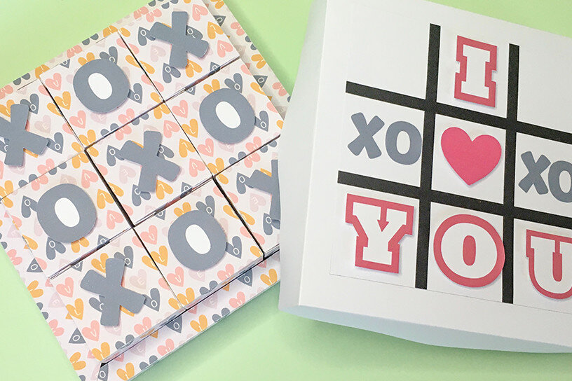 Σετ των 2 Intra απο ξύλο plywood 3mm-4mm πάχος – Tic - Tac Valentine Box Δίασταση  20x20 cm INTRAFABR-24979067