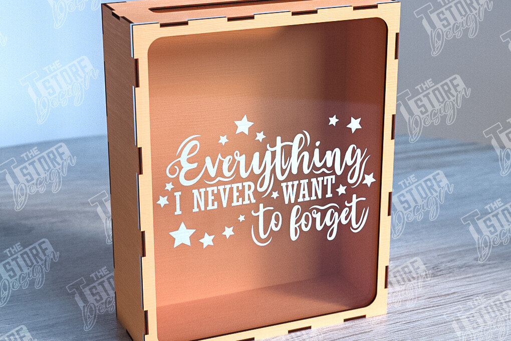 Σετ των 2 Intra απο ξύλο plywood 3mm-4mm πάχος – Ticket Stub Memory Box | Αγαπημένη στιγμή Δίασταση  20x20 cm INTRAFABR-102242015