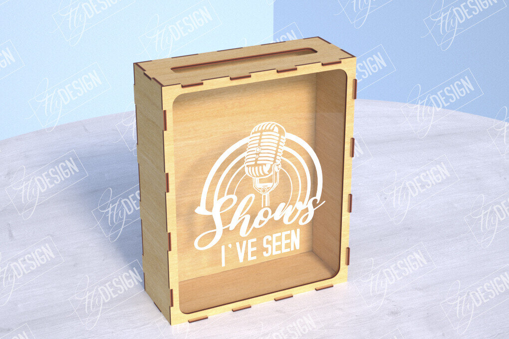 Σετ των 2 Intra απο ξύλο plywood 3mm-4mm πάχος – Ticket Stub Memory Box | Αγαπημένη στιγμή Δίασταση  20x20 cm INTRAFABR-104003976