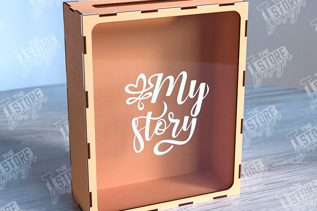 Σετ των 2 Intra απο ξύλο plywood 3mm-4mm πάχος – Ticket Stub Memory Box | Αγαπημένη στιγμή Δίασταση  20x20 cm INTRAFABR-102241992