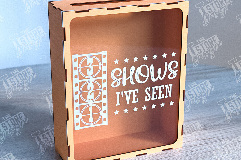 Σετ των 2 Intra απο ξύλο plywood 3mm-4mm πάχος – Ticket Stub Memory Box | Αγαπημένη στιγμή Δίασταση  20x20 cm INTRAFABR-102241998