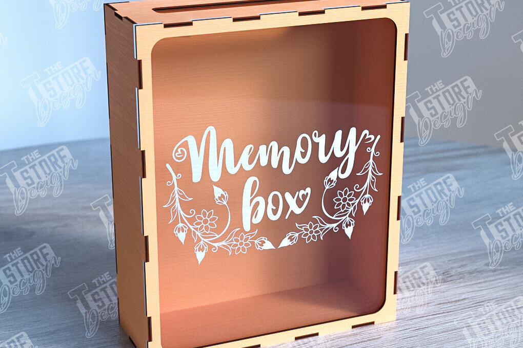 Σετ των 2 Intra απο ξύλο plywood 3mm-4mm πάχος – Ticket Stub Memory Box | Αγαπημένη στιγμή Δίασταση  20x20 cm INTRAFABR-102242004