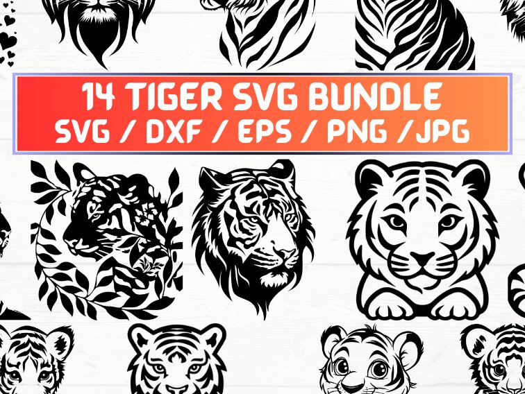 Σετ των 2 Intra απο ξύλο plywood 3mm-4mm πάχος – Tiger, DXF, EPS, JPG, PNG Δίασταση  20x20 cm INTRAFABR-115721072