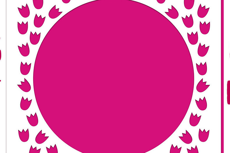 Σετ των 2 Intra απο ξύλο plywood 3mm-4mm πάχος – Αρχείο αποκοπής κάρτας διαφράγματος Tiny Tulips Δίασταση  20x20 cm INTRAFABR-11201177