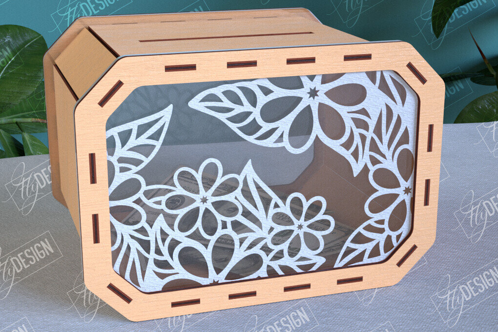 Σετ των 2 Intra απο ξύλο plywood 3mm-4mm πάχος – Tip Box Design| Τράπεζα Χρημάτων Δίασταση  20x20 cm INTRAFABR-95512272