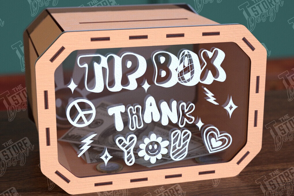 Σετ των 2 Intra απο ξύλο plywood 3mm-4mm πάχος – Tip Box Κοπή λέιζερ | Πρότυπο κουτιού χρημάτων Δίασταση  20x20 cm INTRAFABR-98591380