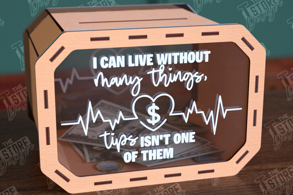 Σετ των 2 Intra απο ξύλο plywood 3mm-4mm πάχος – Tip Box Κοπή λέιζερ | Πρότυπο κουτιού χρημάτων Δίασταση  20x20 cm INTRAFABR-98591362