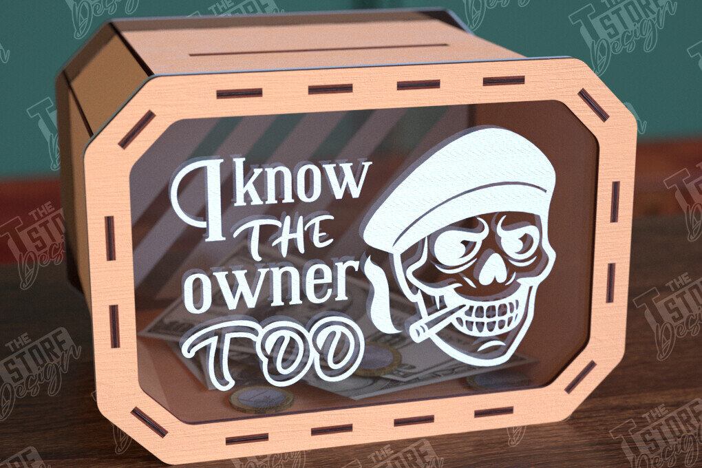 Σετ των 2 Intra απο ξύλο plywood 3mm-4mm πάχος – Tip Box Κοπή λέιζερ | Πρότυπο κουτιού χρημάτων Δίασταση  20x20 cm INTRAFABR-98591367