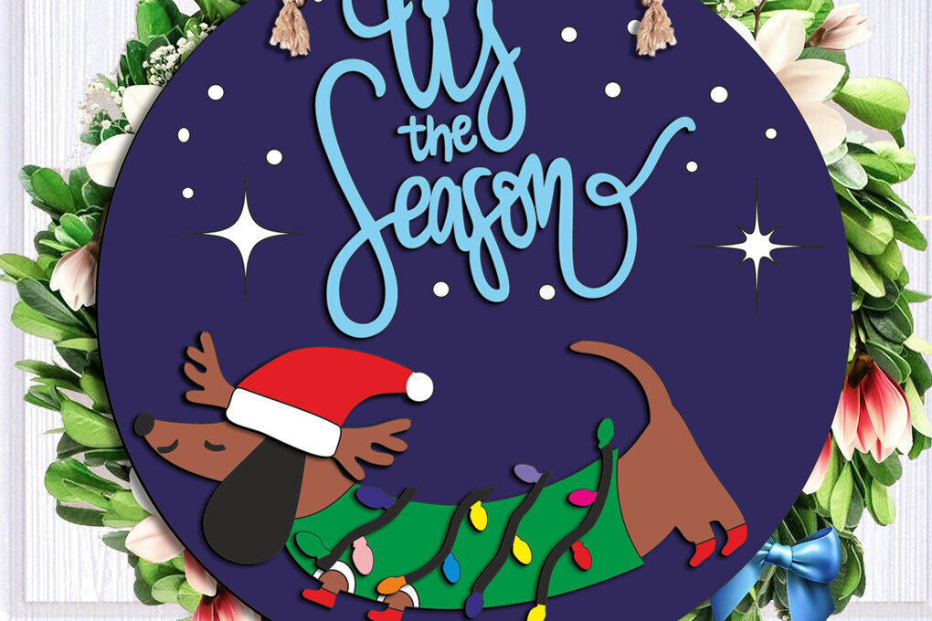 Σετ των 2 Intra απο ξύλο plywood 3mm-4mm πάχος – Αυτή είναι η Κρεμάστρα Πόρτας Dachshund της σεζόν Δίασταση  20x20 cm INTRAFABR-107771080