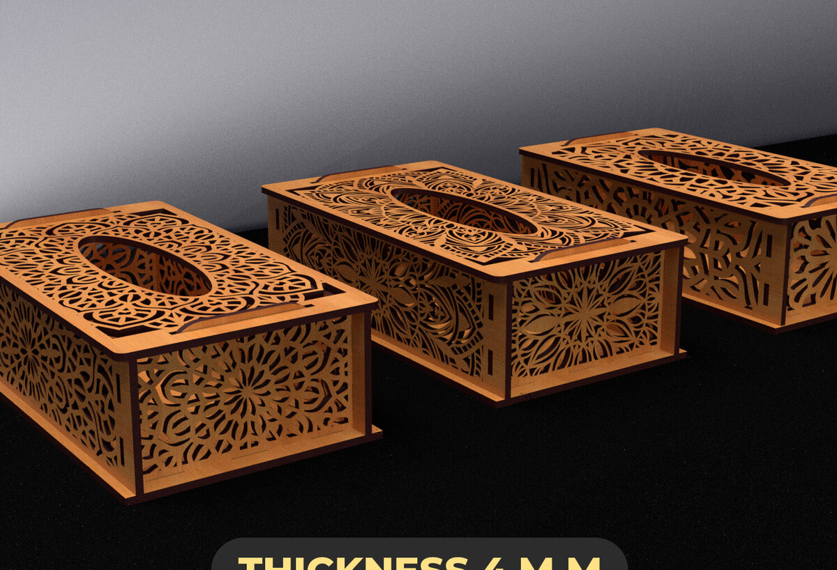 Σετ των 2 Intra απο ξύλο plywood 3mm-4mm πάχος – Tissue Box ,Tissue Box Set Δίασταση  20x20 cm INTRAFABR-89386145