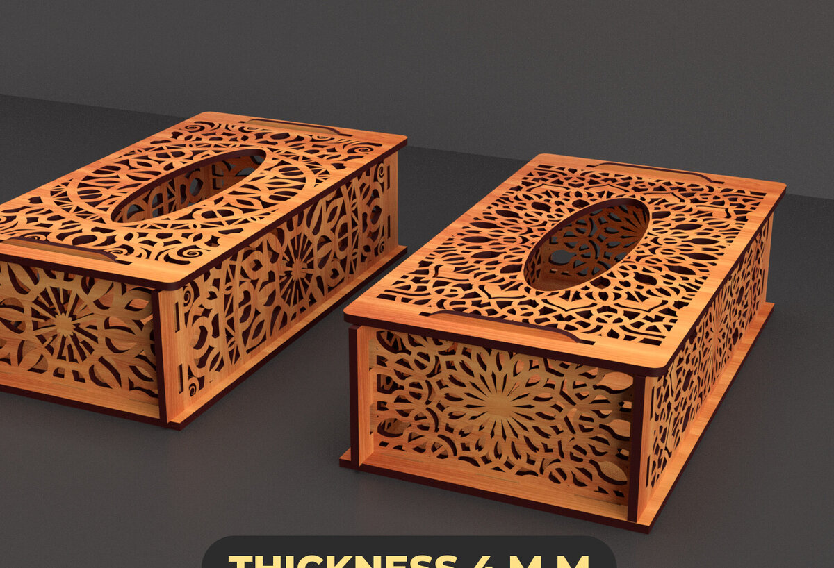 Σετ των 2 Intra απο ξύλο plywood 3mm-4mm πάχος – Tissue Box ,Tissue Box Set Δίασταση  20x20 cm INTRAFABR-89386884