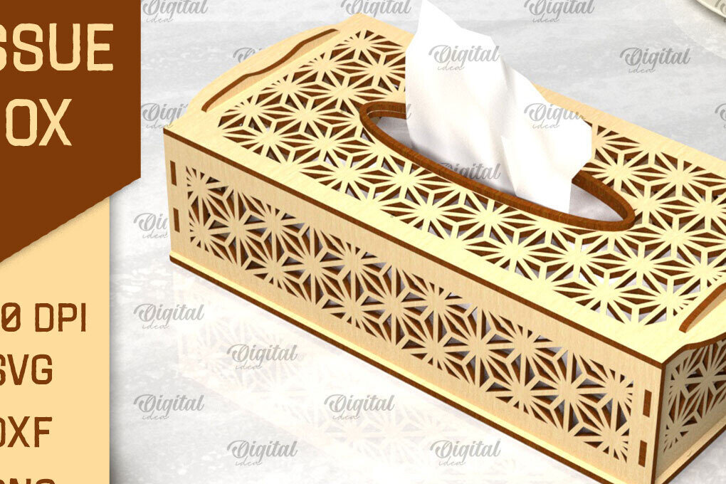 Σετ των 2 Intra απο ξύλο plywood 3mm-4mm πάχος – Ξύλινο κουτί χαρτομάντιλου Δίασταση  20x20 cm INTRAFABR-97965753