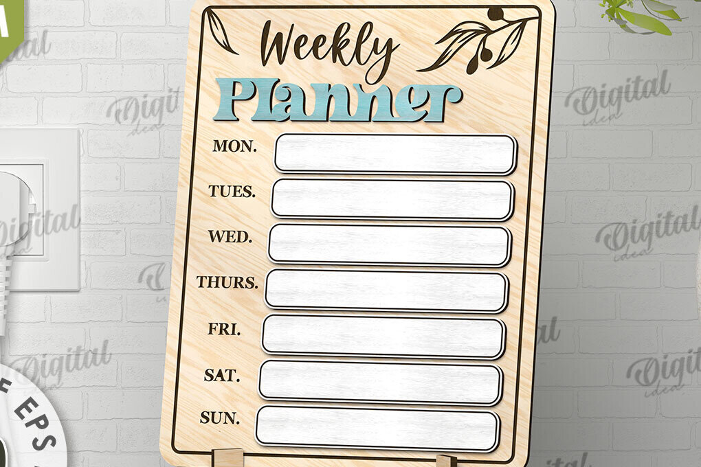 Σετ των 2 Intra απο ξύλο plywood 3mm-4mm πάχος – To Do List Σχεδιασμός κοπής με λέιζερ σανίδας Δίασταση  20x20 cm INTRAFABR-108836149