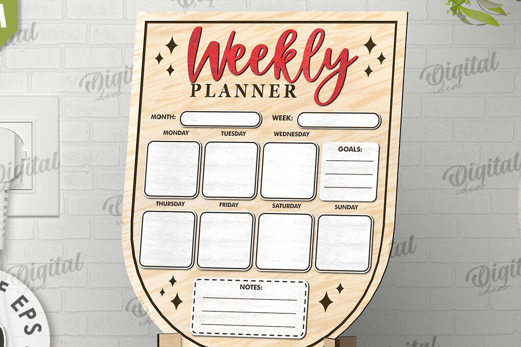 Σετ των 2 Intra απο ξύλο plywood 3mm-4mm πάχος – To Do List Σχεδιασμός κοπής με λέιζερ σανίδας Δίασταση  20x20 cm INTRAFABR-108836412