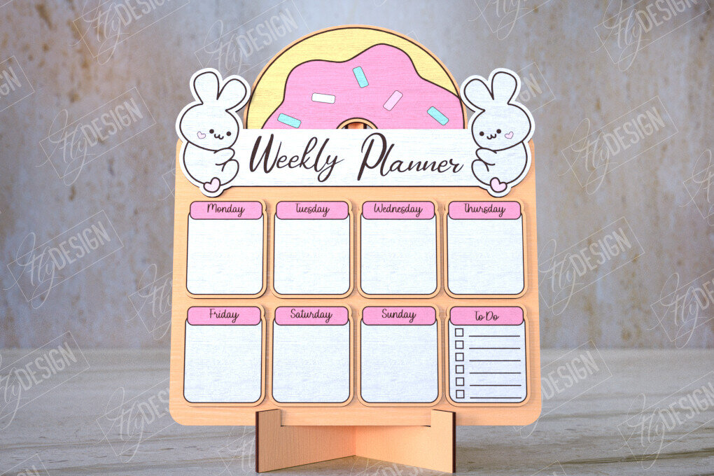 Σετ των 2 Intra απο ξύλο plywood 3mm-4mm πάχος – To Do List Board | Εβδομαδιαίος προγραμματιστής | CNC Δίασταση  20x20 cm INTRAFABR-112625767