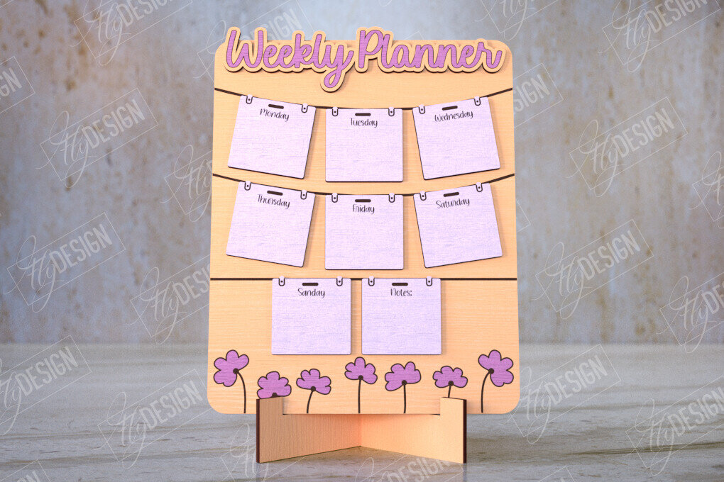 Σετ των 2 Intra απο ξύλο plywood 3mm-4mm πάχος – To Do List Board | Εβδομαδιαίος προγραμματιστής | CNC Δίασταση  20x20 cm INTRAFABR-112625769