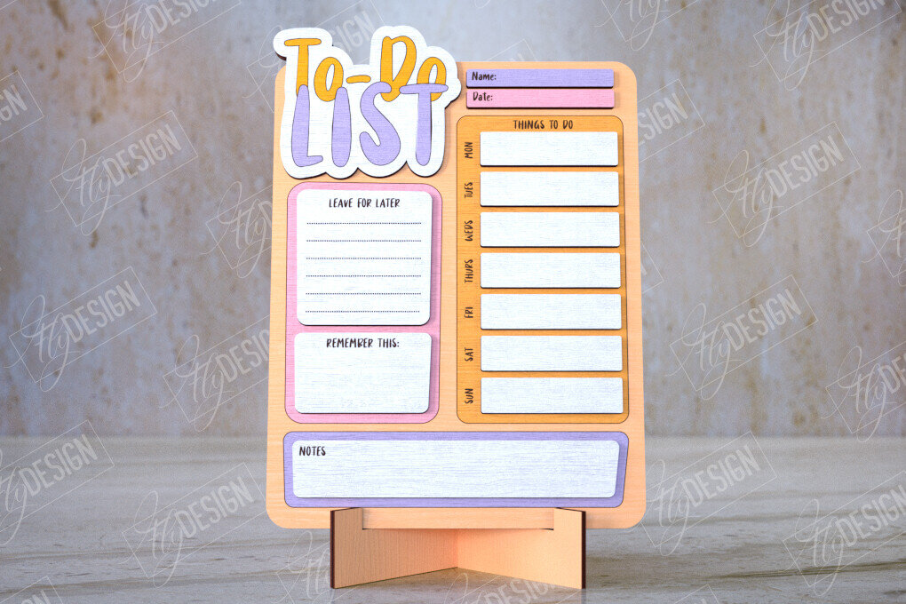 Σετ των 2 Intra απο ξύλο plywood 3mm-4mm πάχος – To Do List Board | Εβδομαδιαίος προγραμματιστής | CNC Δίασταση  20x20 cm INTRAFABR-112625787