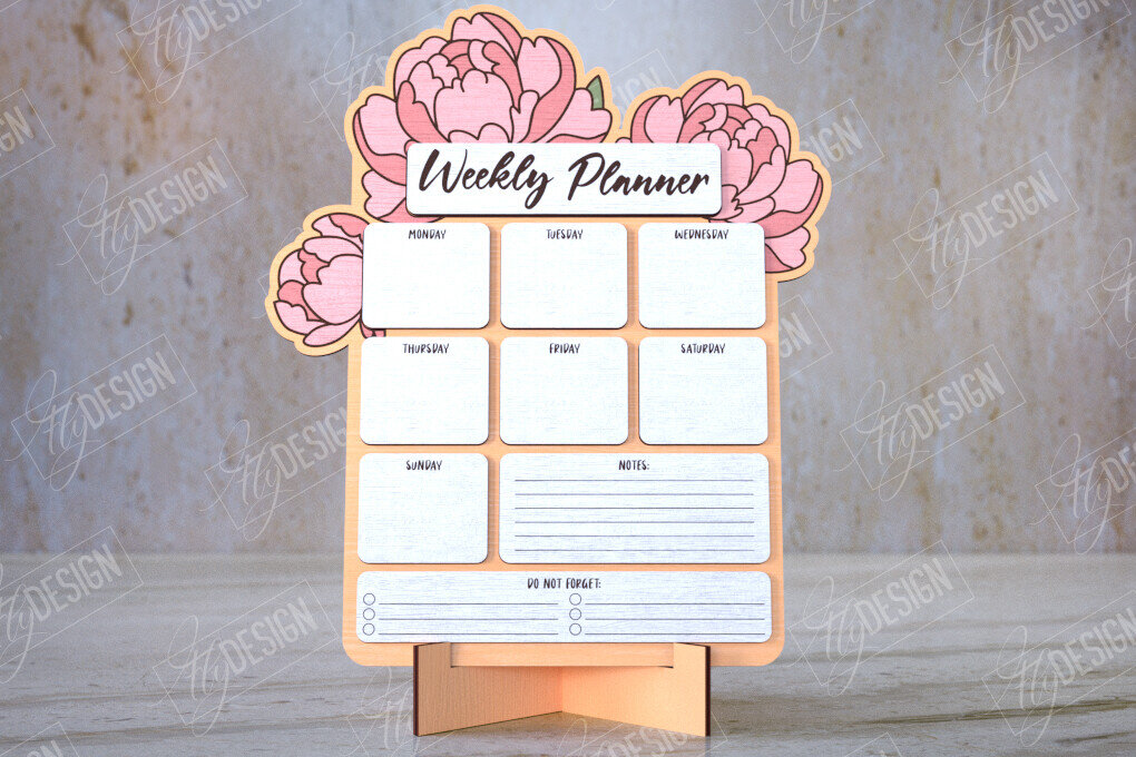 Σετ των 2 Intra απο ξύλο plywood 3mm-4mm πάχος – To Do List Board | Εβδομαδιαίος προγραμματιστής | CNC Δίασταση  20x20 cm INTRAFABR-112625749