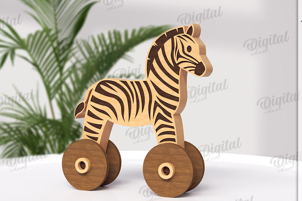 Σετ των 2 Intra απο ξύλο plywood 3mm-4mm πάχος – Παιχνίδι για νήπια με ρόδες Δίασταση  20x20 cm INTRAFABR-122195285