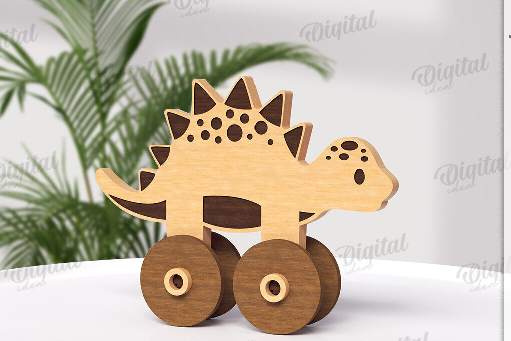 Σετ των 2 Intra απο ξύλο plywood 3mm-4mm πάχος – Παιχνίδι για νήπια με ρόδες Δίασταση  20x20 cm INTRAFABR-122197139