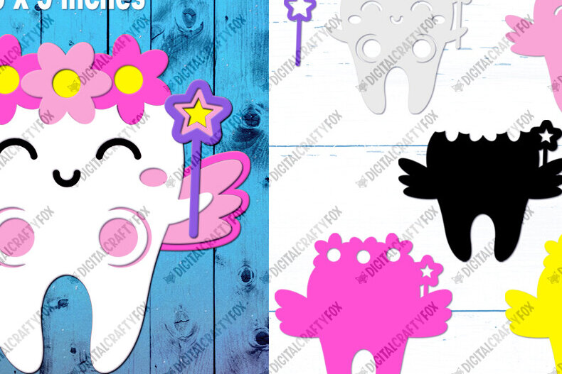 Σετ των 2 Intra απο ξύλο plywood 3mm-4mm πάχος – Tooth Fairy Money Holder, Money Card Δίασταση  20x20 cm INTRAFABR-91286400