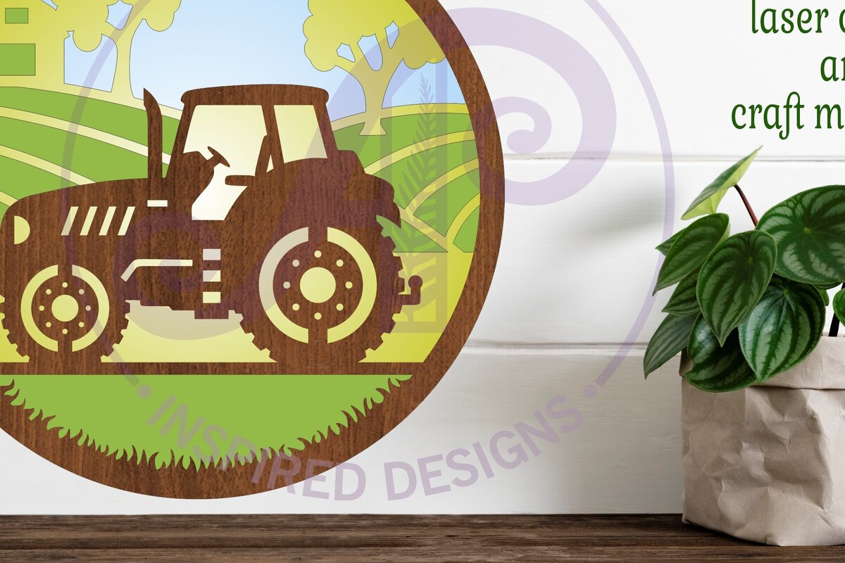 Intra απο ξύλο plywood 3mm-4mm πάχος – Πινακίδα τέχνης τοίχου με στρώσεις τρακτέρ, Δίασταση  40x30 cm INTRAFABR-98632490