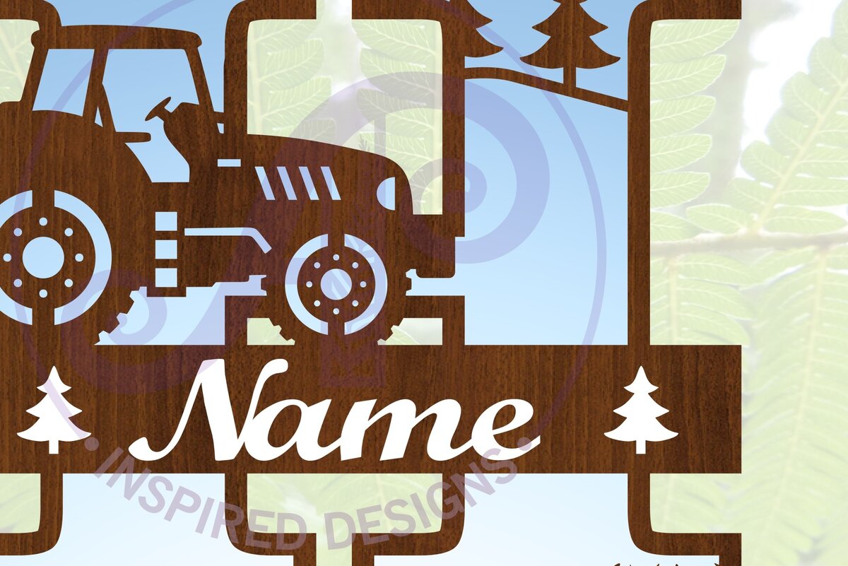 Σετ των 2 Intra απο ξύλο plywood 3mm-4mm πάχος – Μονόγραμμα τρακτέρ Letter H Αποκοπή αρχείου Δίασταση  20x20 cm INTRAFABR-70480974