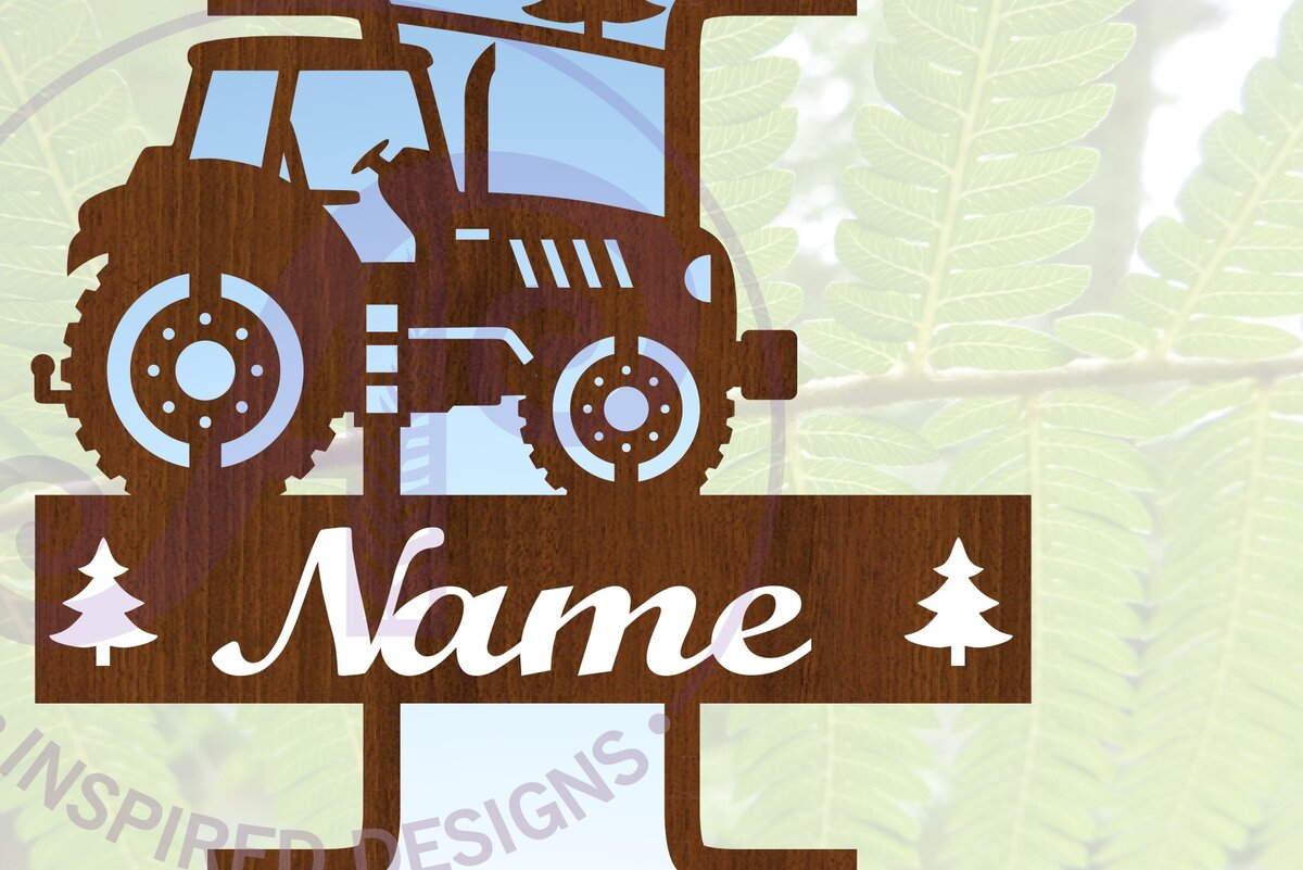 Σετ των 2 Intra απο ξύλο plywood 3mm-4mm πάχος – Μονόγραμμα τρακτέρ Letter I Δίασταση  20x20 cm INTRAFABR-70481001